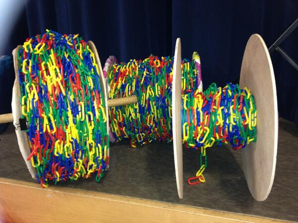 Début du 3e rouleau regroupant les maillons des élèves et du personnel des écoles lors du relais #csviamonde15ans