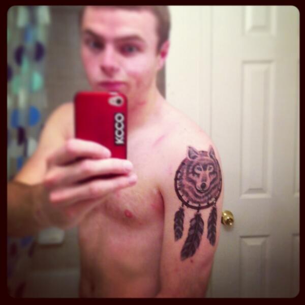 ChimpSpank's tweet image. Inked up againnnn. #tattoo #wolf
