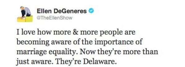 WelcomeToDE's tweet photo. Got a shout out from @TheEllenShow! #welcometodelaware http://t.co/PYEpO9NcIi