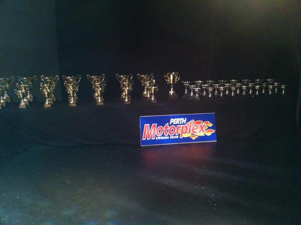 MotorplexSpeedw's tweet photo. Perth Motorplex Awards for tonight's track Champions presentation at the Koorliny Centre Kwinana http://t.co/yYXN7o0AdO