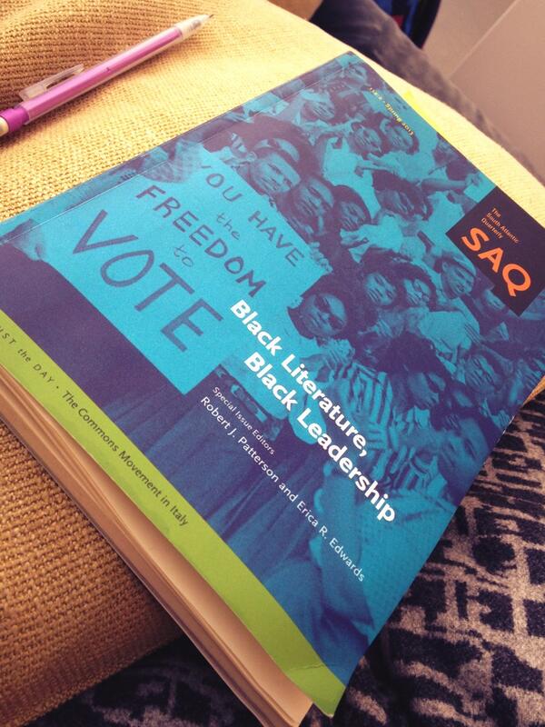 #Black Literature, Black #Leadership --> #southatlanticquarterly #spring2013 --> pretty much life today.