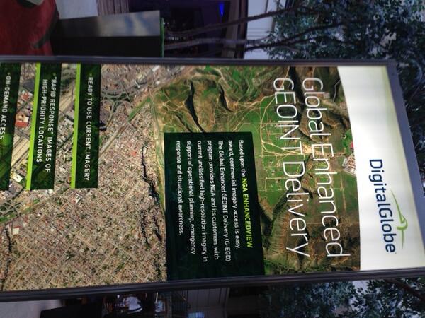 vantortech's tweet photo. [pic] Our kiosk @USGIF 's #GCW2013. Stop by our booth #501 for a demo and learn how to access global imagery. http://t.co/IRzcojHgUR
