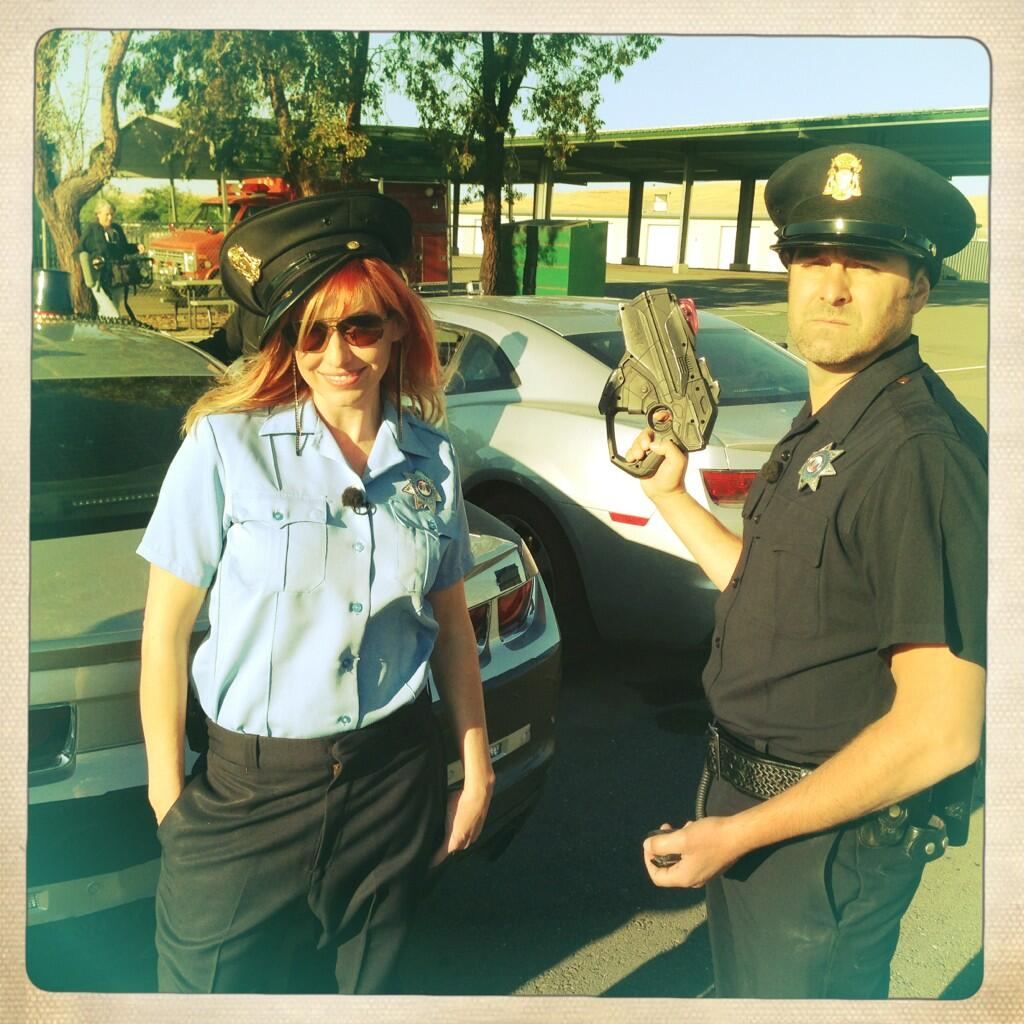 Kari Byron on Twitter: "I am not a sexy cop. My uniform looks 4 sizes too  big. @ToryBelleci looks good though. @MythBusters http://t.co/jJKM9WyZ17" /  Twitter