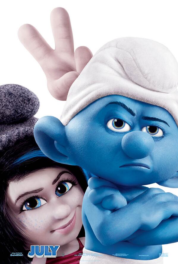 SmurfsMovie's tweet photo. If this was #Grouchy's best pic...wonder what the rest looked like?! #HAHA #cheerupbro #smurfs2 http://t.co/9ewWDTS30Z
