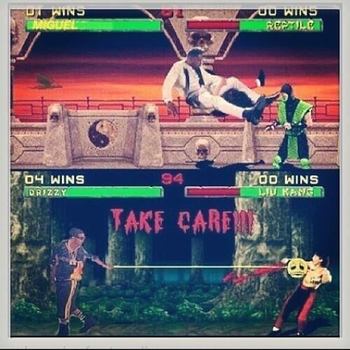 DrakeEdits's tweet photo. Miguel &amp; Drake fucking shit up... http://t.co/pjQ36bv9yd
