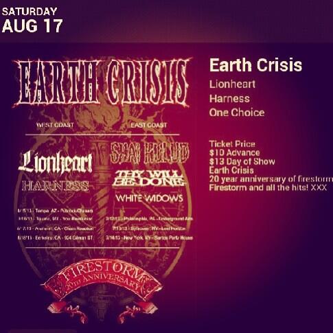 Saturday August 17th at Chain in Anaheim! <a href="/earthcrisis/">Bernie Cabrera</a>