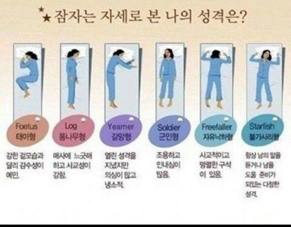 sihea's tweet image. [잡담] 잠자는 유형으로 보는 나의 성격!
나른한 수요일 오후 아~짱박혀 낮잠 자고 싶당! 저는 유형이 태아형이네요!