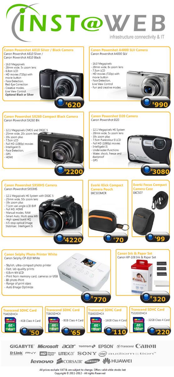 instawebcc's tweet image. Amazing Canon Specials. While stocks last. Contact sales@instaweb.co.za for more info #Canon #Specials #JHB #DBN #CPT