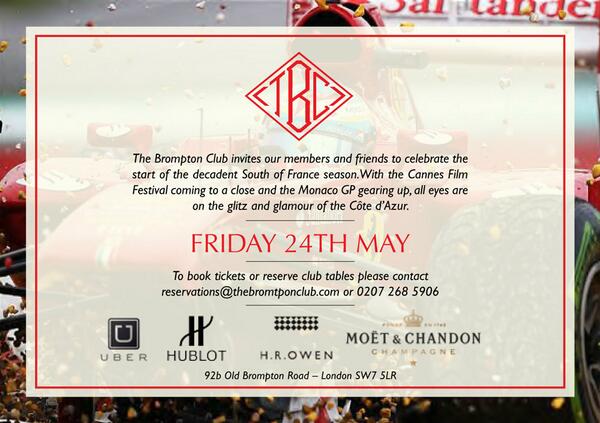 This Friday #monaco #grandprix #party Email reservations@thebromptonclub.com for more informtion #friday #partytime