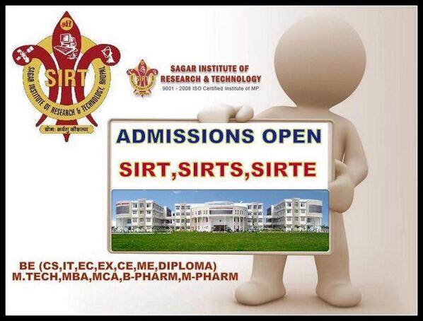 SIRTS_BHOPAL's tweet photo. Registration Open for Admission in B.E all branches, MBA, MCA and Pharmacy so hurry student Grab this opportunity now http://t.co/bASjHt5rqp