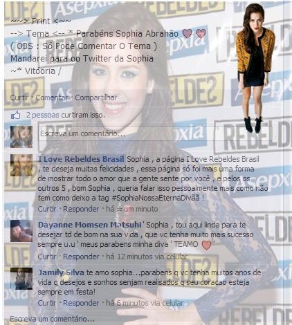 MariannaBeckth's tweet photo. @sophiaabrahao  Sophia , parabéens Divããã ! Te Amamos .. Tirulândia está em festa uhuuuul ! #SophiaNossaEternaDivãã ! http://t.co/9NuBDFYtDY