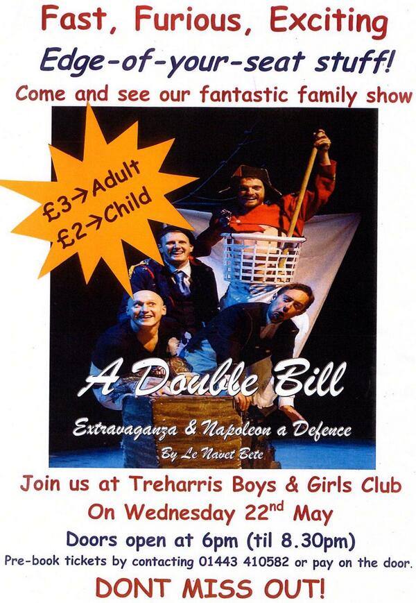 Don't forget the Fantastic Family Show tonight! 
Doors open at 6pm.
£3 - Adult. £2 - Child