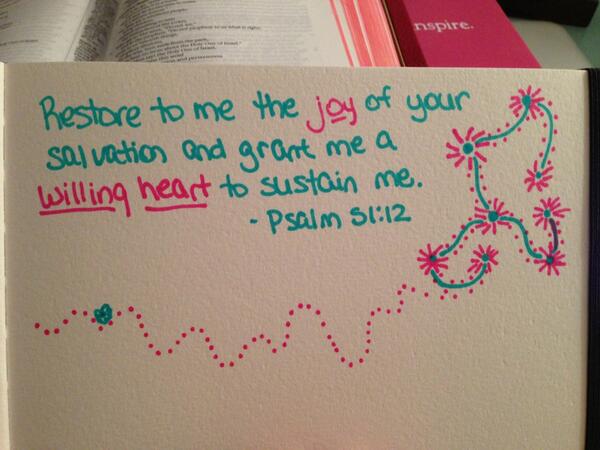 JessiLRobinson's tweet image. A willing heart. #ScriptureArtJournal