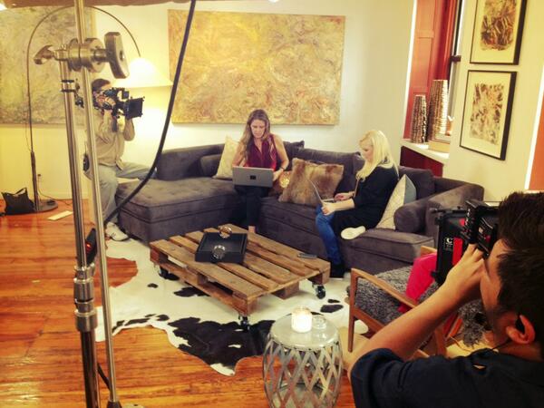 qualliotine's tweet photo. #GameOn! 1st shot setup on our new series #RaisingMcCain @MeghanMcCain @pivot_tv @sarahmoga #briankerley #beginnings http://t.co/zikEWnVL8H