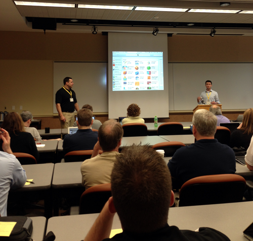 JamfSoftware's tweet image. JAMFs at #psumacconf discussing Apple&apos;s native and enterprise-ready tools #fullhouse #FileVault2 #Gatekeeper