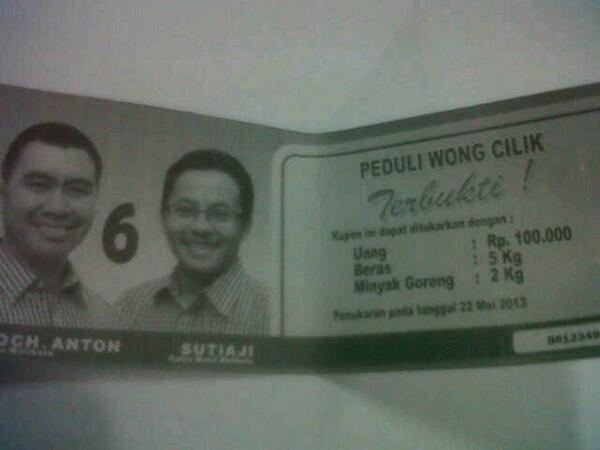 cece1bela's tweet photo. Pelanggaran kah say? RT @lulu_chyank wah papa dpt kupon nih..brarti ga jujur calonnya ya.. http://t.co/c4aJ2pEF4t