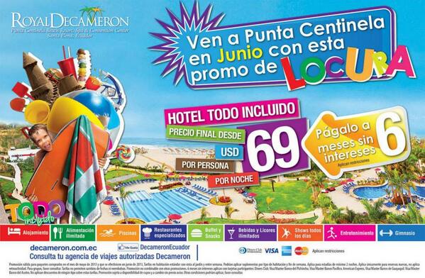 EYVTOURS's tweet photo. PROMOCION PUNTA CENTINELA, COMPRE EN MAYO Y VIAJE EN JUNIO Y DIFIERA A 6 MESES SIN INTERES. http://t.co/eUykY6Knvm