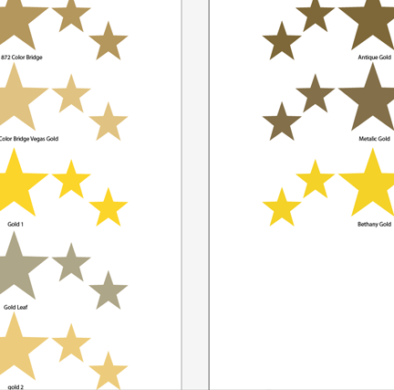 mdr87's tweet image. How many gold values can one mix? #graphicdesignerprobs