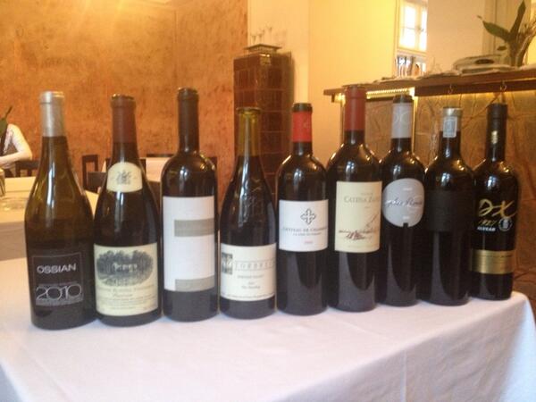 Lineup for tasting? Excellent wines!