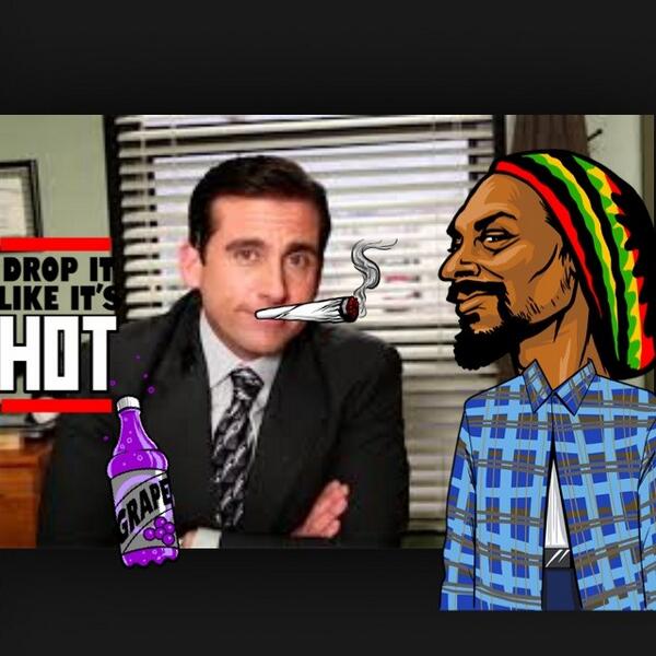 OGMichaelScott's tweet image. Me and Snoop chillin in The Office.