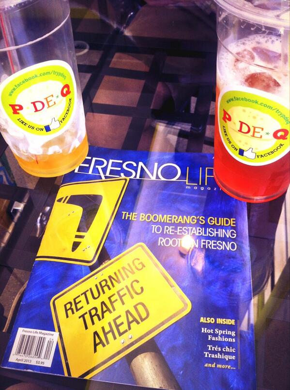 FresnoLifeMag's tweet photo. Come cool yourself down with a drink from @trypdeq, and read the April issue of #fresnolifemag http://t.co/spRGVLhaBh
