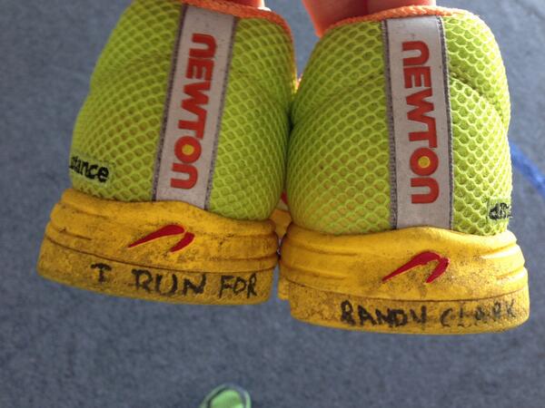 #Randyclark finished his last race at 8:54 today, We'll miss you so much buddy! Thx @NewtonRunning