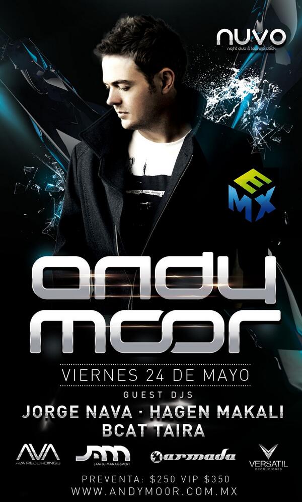 ElectronicaMX's tweet photo. #EstúpidasYSensualesGanas de llevarte este Viernes a escuchar Trance con Andy Moor... http://t.co/RKURdRnezB