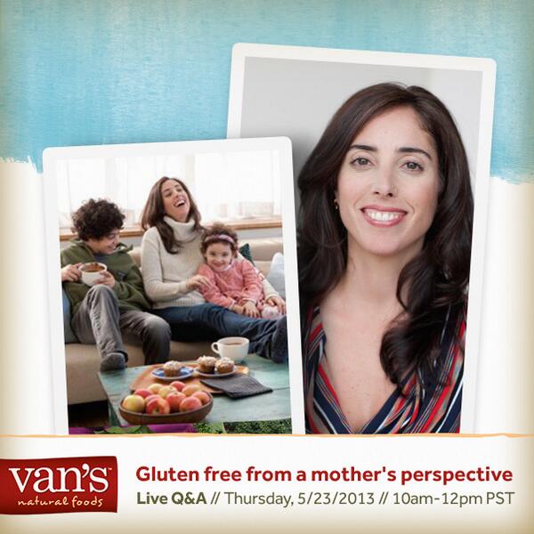 easyeatsmag's tweet photo. Join me! RT @vansfoods: Get #glutenfree advice from a #mom who knows! @SilvanaNardone joins us on Facebook tomorrow! http://t.co/gZEXt2TBe5