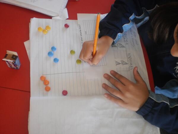 Year3MTS's tweet image. Maths groups - How many colours in your smartie box? #Statisticsandprobability