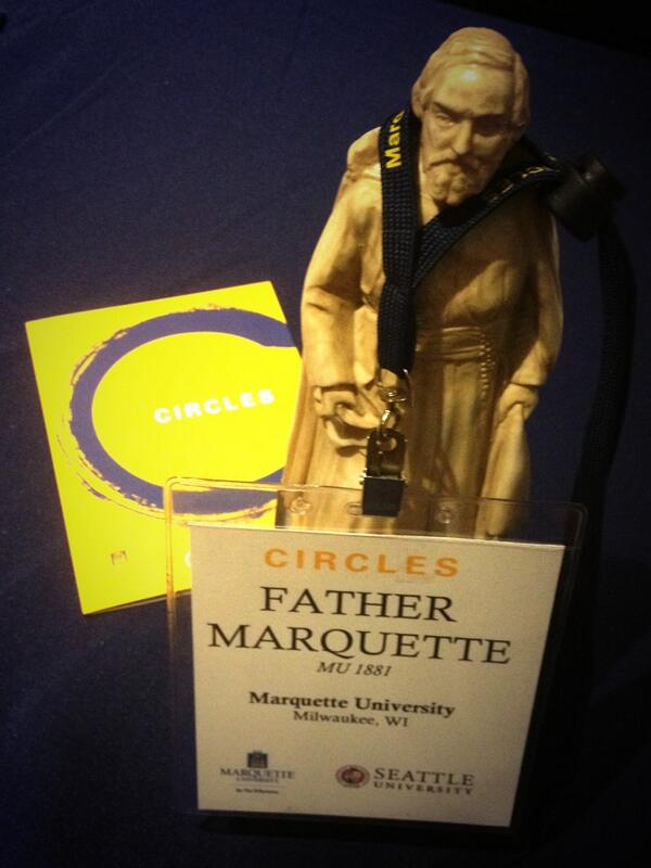 Look who we found at @MarquetteU and @seattleu CIRCLES! @FatherMarquette #WeAreJesuit