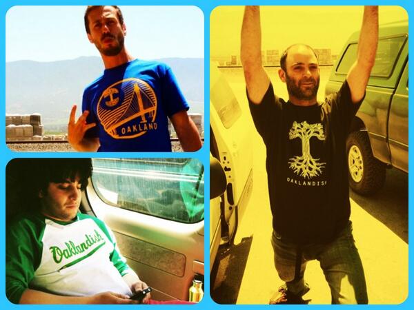 .<a href="/cahoneydrops/">The California Honeydrops</a> Man, we knew those Oaklandish shirts would come in handy! Can't wait for your show <a href="/thenewparish/">The New Parish</a> 6/7