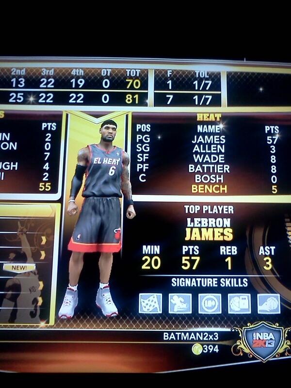 batman3x27's tweet image. #nba2k13 #Lj #57points #charlesbarkleyvoice