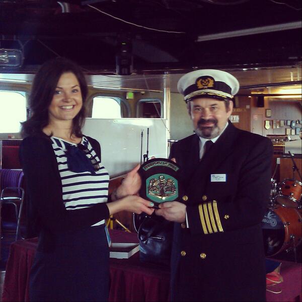 WhyRiga's tweet photo. Thanks Captain V.Alymov for warm and hospitable reception on board of Ocean Dream http://t.co/4lSY6oX0af