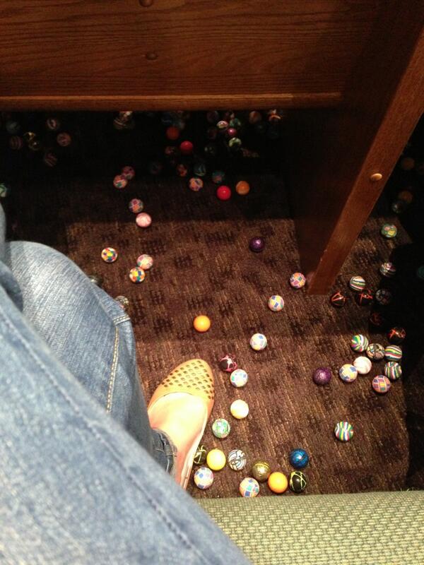 Hey <a href="/FUGECamps/">FUGECamps</a>, next time you wanna drop 150,000 things on us from the balcony, how bout some feathers? #bustedlip