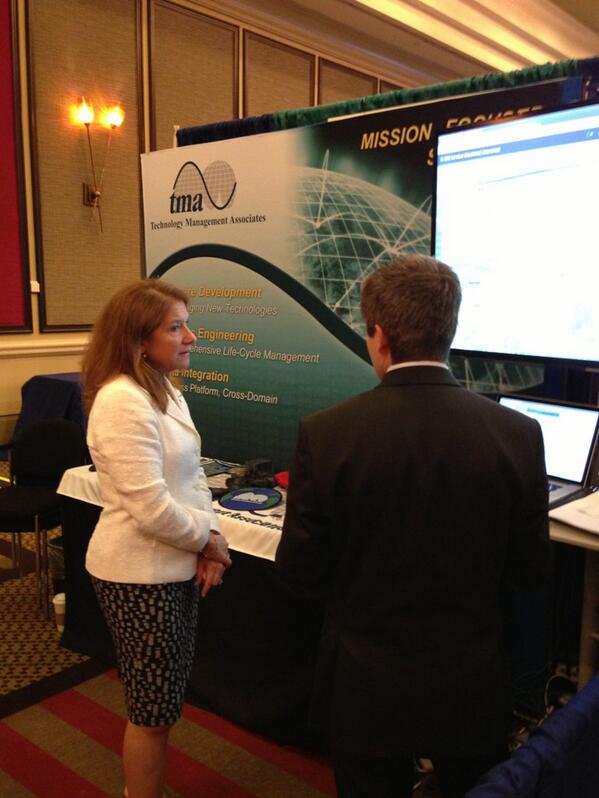 NGA_GEOINT's tweet photo. #DNGA Letitia A. Long at #USGIF's Tech Show exhibit, in Reston, Va. #GCW2013 http://t.co/gyk0sk7iII