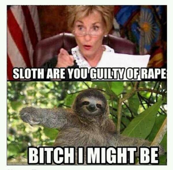 FunnyPicsDepot's tweet photo. Sloth visits Judge Judy http://t.co/aOgsuFCUPL