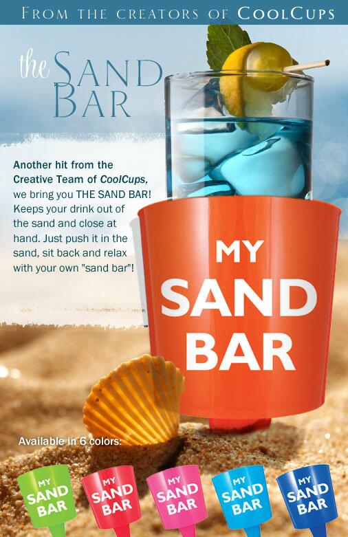 Keep the sand on the beach and out of your drink!  Check out the Sand Bar at stocktheshop.com