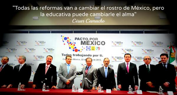 amigosccq's tweet photo. "Todas las reformas van a cambiar el rostro de México, pero la educativa puede cambiarle el alma" CCQ_PRI. http://t.co/lK9Bt3L472