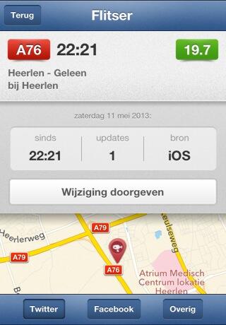 Flitser op de A76 bij hmp 19.#   flitsmeister.nl/MA5dom