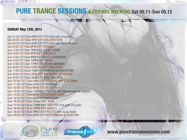 PTranceSessions's tweet photo. Due 2 technical difficulties beyond our control we had 2 change our Pure Trance Sessions &amp; Friends Sunday's schedule. http://t.co/fk4eK55KYU