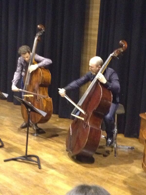 arbritos's tweet photo. Diego Zecharies e Ignacio Casciani, recital de cierre del Seminario de Contrabajo de la orquesta Juvenil del SODRE http://t.co/Ucp5nQfDzC