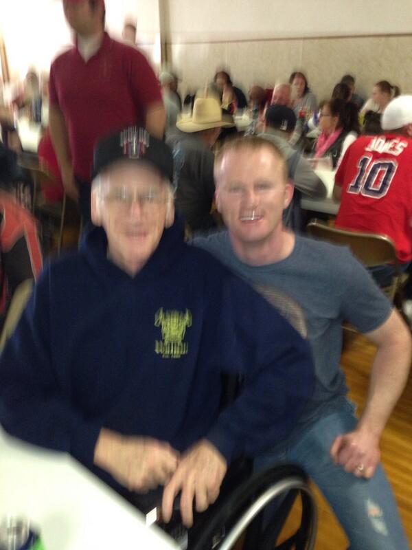 OsbornMitch's tweet photo. Gene Eblen &amp; Tony Eblen at the benefit auction for Walnut Fire Chief.  Great turnout for Gene! http://t.co/Ci2trkKT0z
