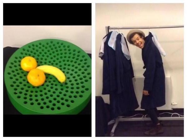 indiestyIes's tweet photo. HARRYS IN THE MOST FAMOUS BOYBAND YET HE CHOSES TO HANG HIMSELF ON A COAT RACK&amp;MAKE A FRUIT PENIS I LOVE HIM SO MUCH http://t.co/gQ2Nb2S9uZ
