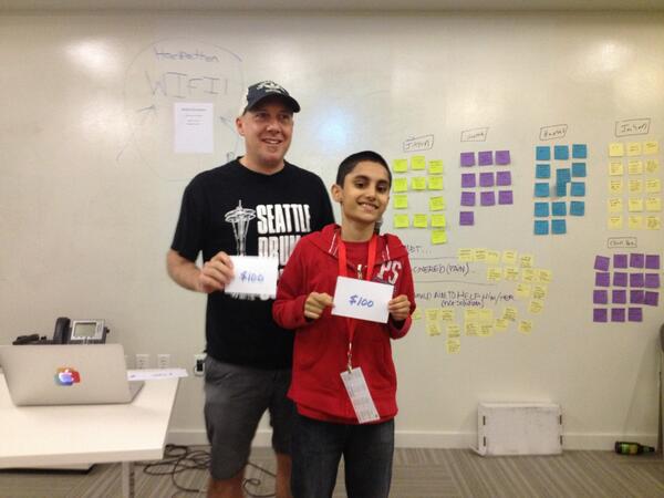 sd_architect's tweet image. My son wins a 2nd prize for his App for finalist app at #modevhack - $100 cash! @GoModev