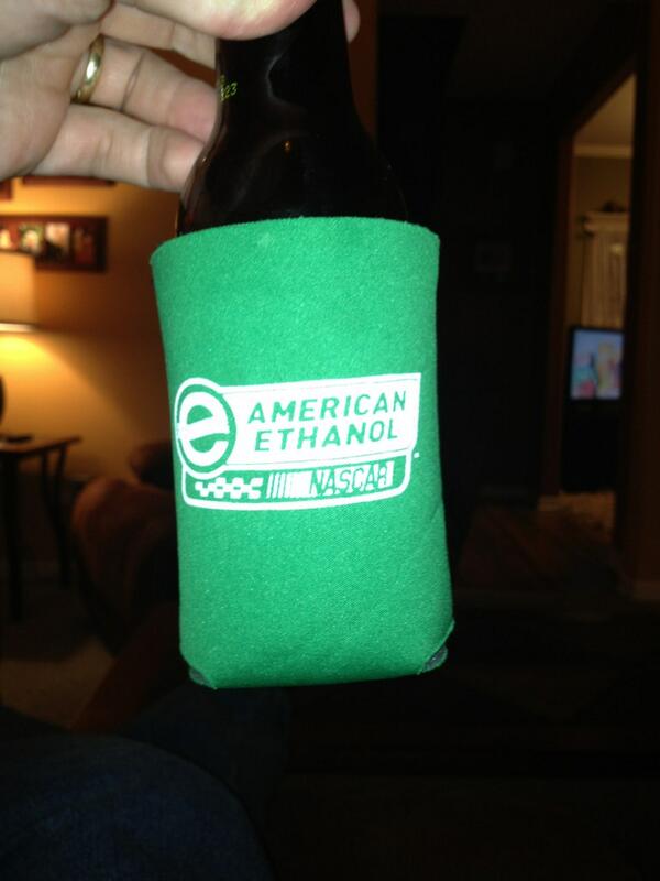 smartinsky's tweet photo. Watching the NASCAR race with my favorite coozy #americanethanol http://t.co/zBo2vMQWcy