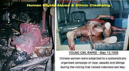 Foto: Pemerkosaan, Penjarahan, dan Pembantaian Etnis Cina di Indoneisa. 13-14 Mei 1998. Warning! Disturbing Pic