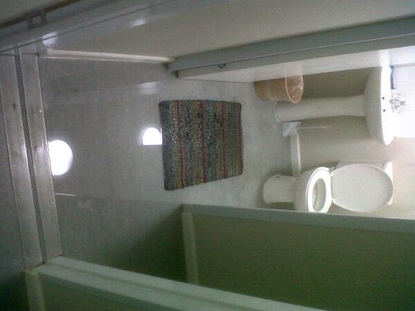 An example of neglect. Toilet water leaking into 3 rooms and the floor below. Disgusting!@StellenboschUni