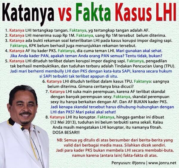 Ilmuwan lbh percaya fakta drpd katanya. Katanya vaksin jahat, faktanya amat bermanfaat. Katanya LHI korupsi, faktanya