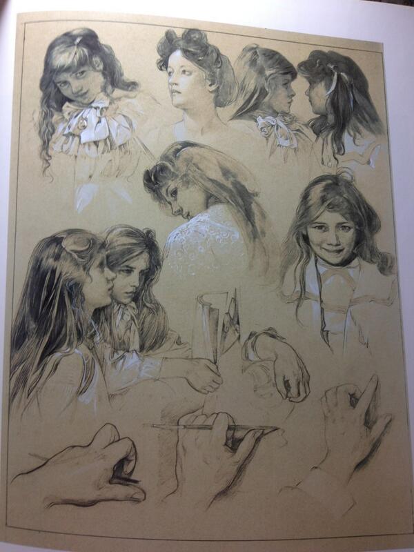 アルフォンス・ミュシャ、「装飾人物集」図27のための素描、 2_000000000311.jpg?1678209905