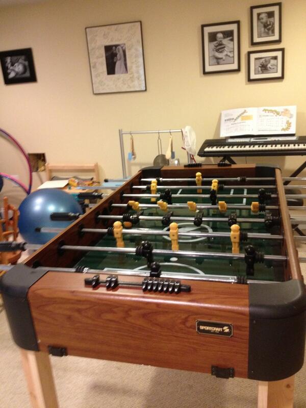 JohnTLuca's tweet image. My wife's parents gave us a full size foosball table for Mother's Day. Going to need a bigger recroom! #whoisup